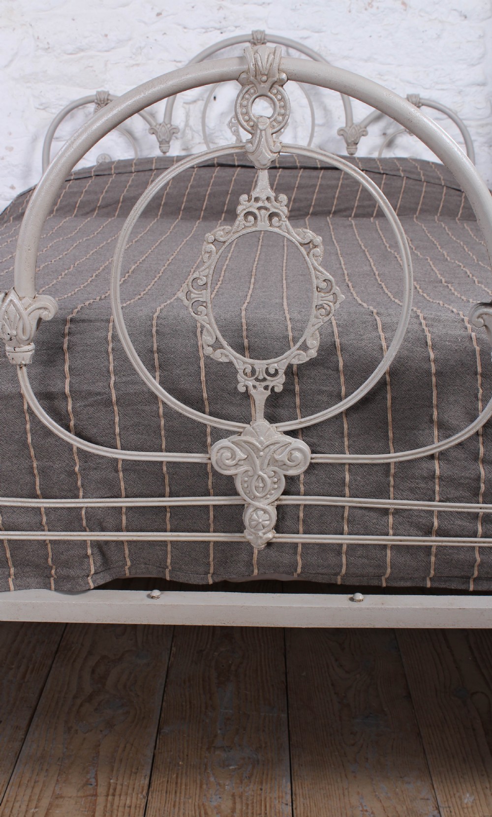 Beautiful early Victorian all iron double bed View II
