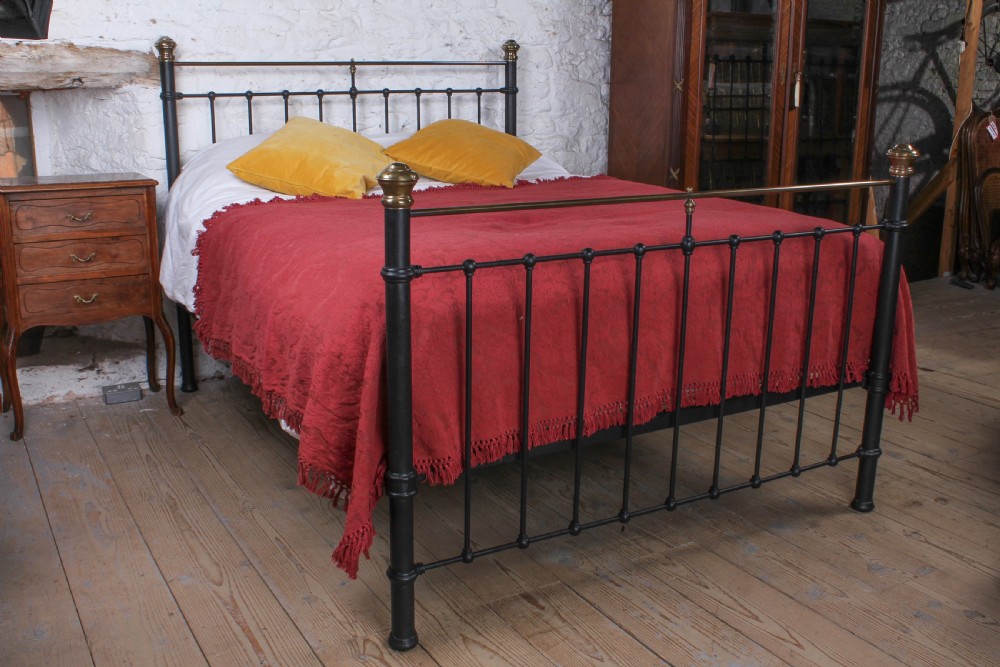 Classic brass and iron  Edwardian king size  bed