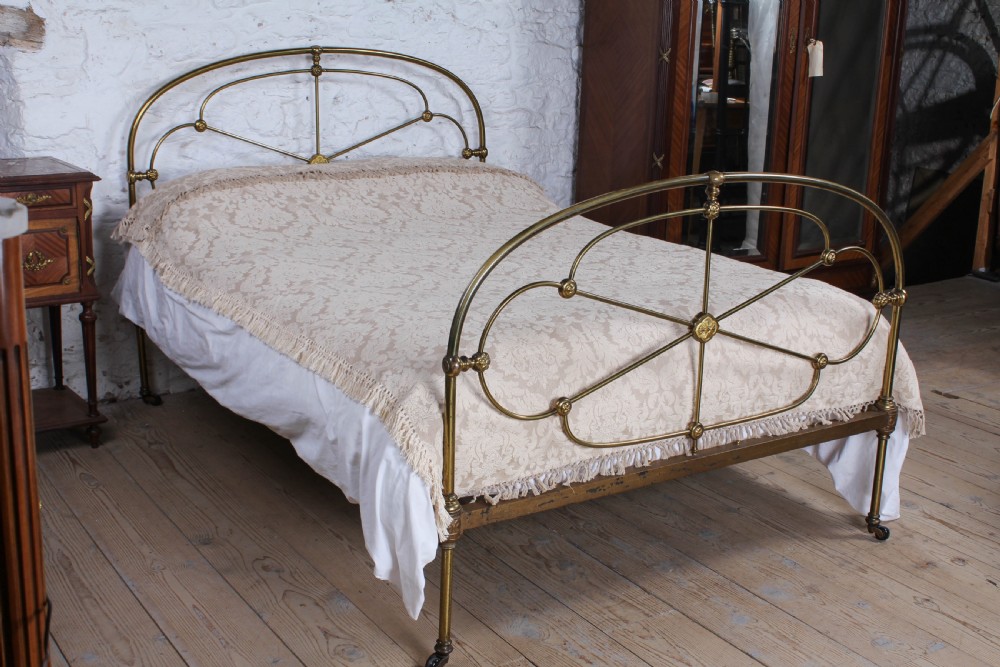 Coveted very rare Victorian all brass double bed 
