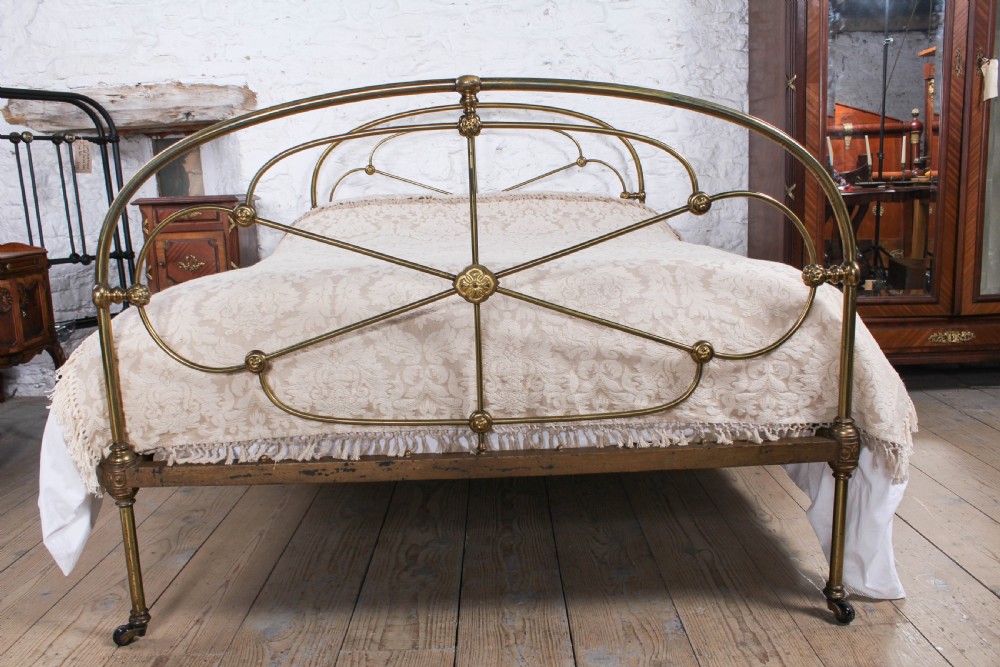 Coveted very rare Victorian all brass double bed  View II