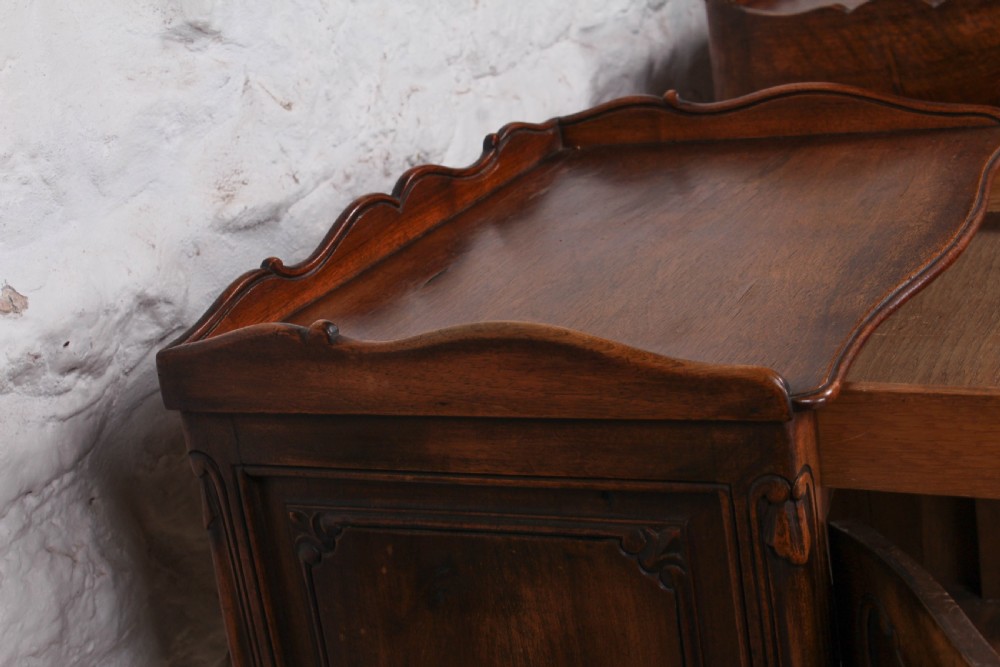 Harlequin pair of dark walnut bedsides  View V