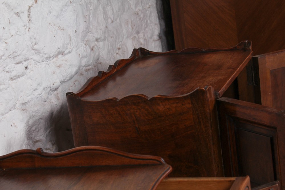 Harlequin pair of dark walnut bedsides  View VI