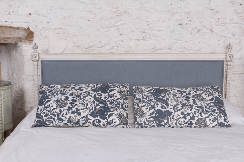Newly upholstered Empire style king size bed  View IV