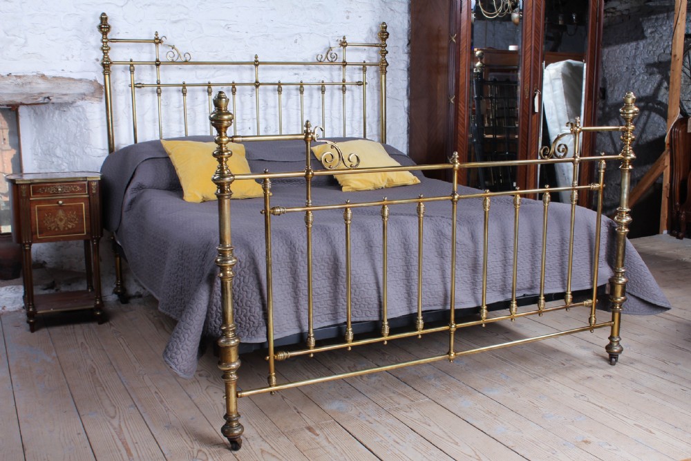Handsome super king size all brass bed