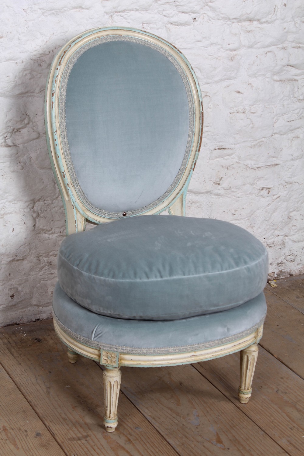Very pretty French newly upholstered nursing chair
