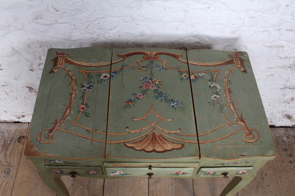 Beautiful hand painted folding dressing table View III