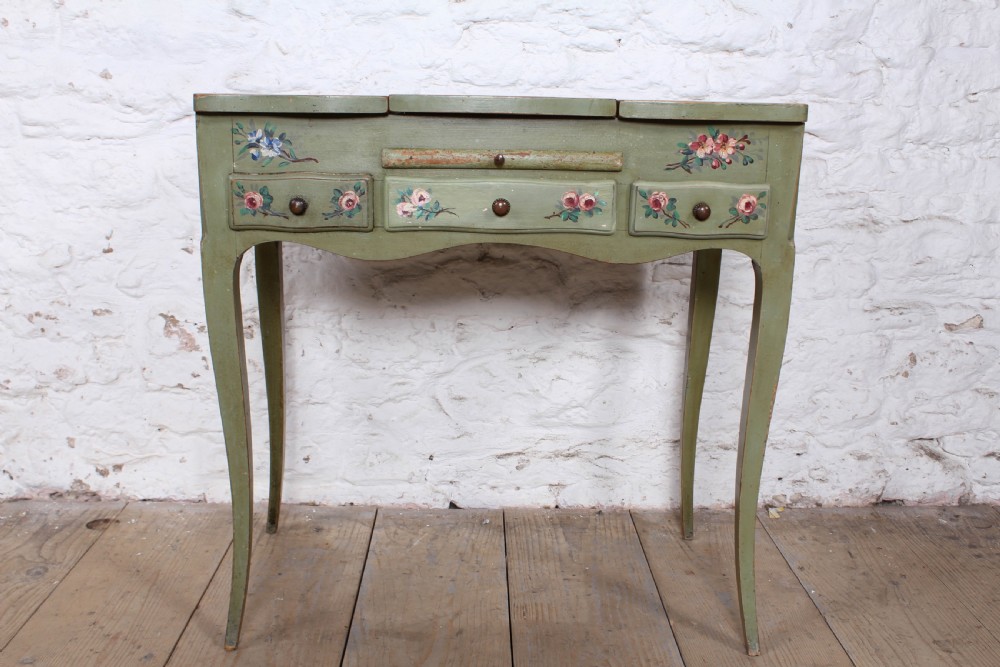 Beautiful hand painted folding dressing table View V