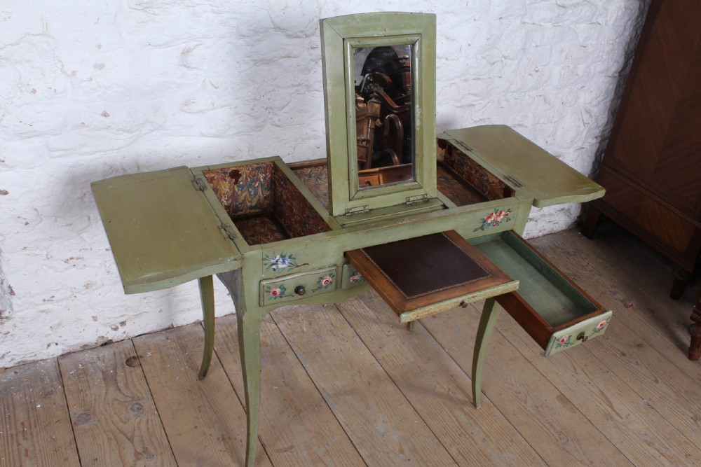 Beautiful hand painted folding dressing table View XII