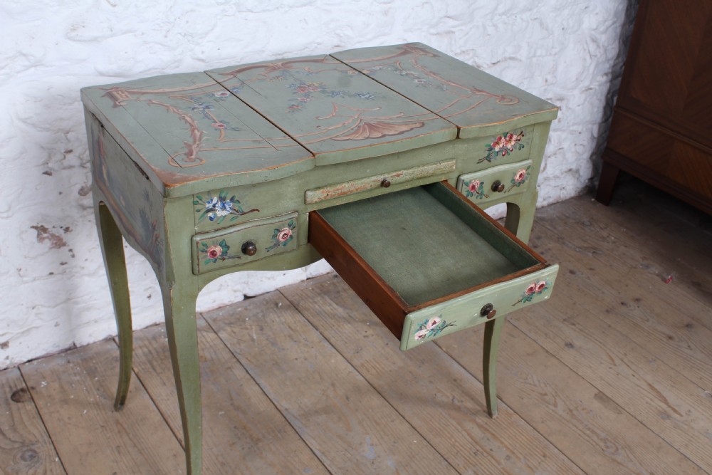 Beautiful hand painted folding dressing table View XIV