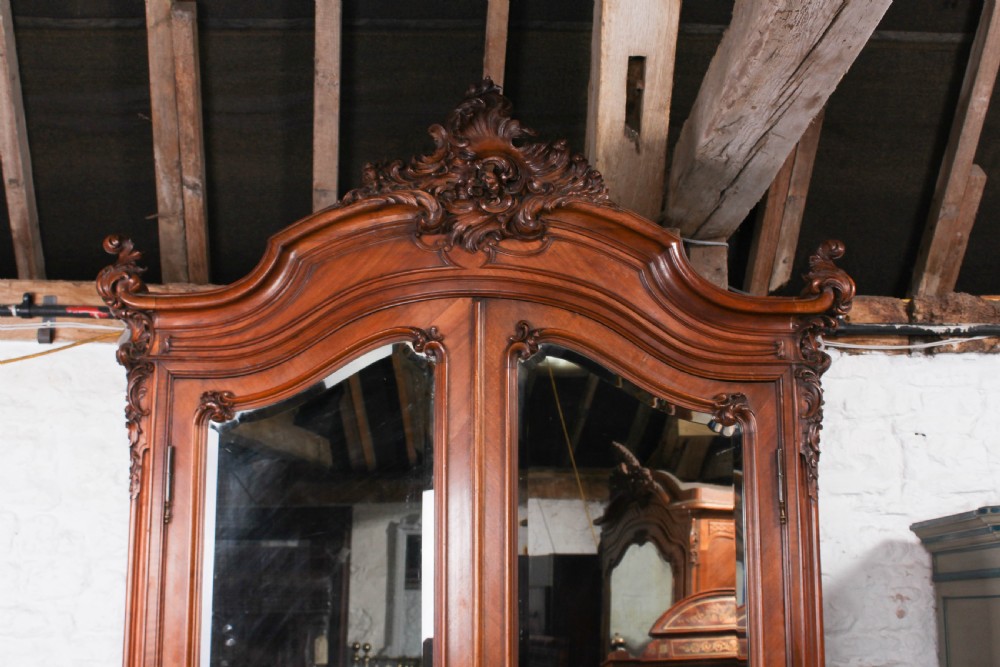 Fabulous quality walnut Louis XV armoire View II