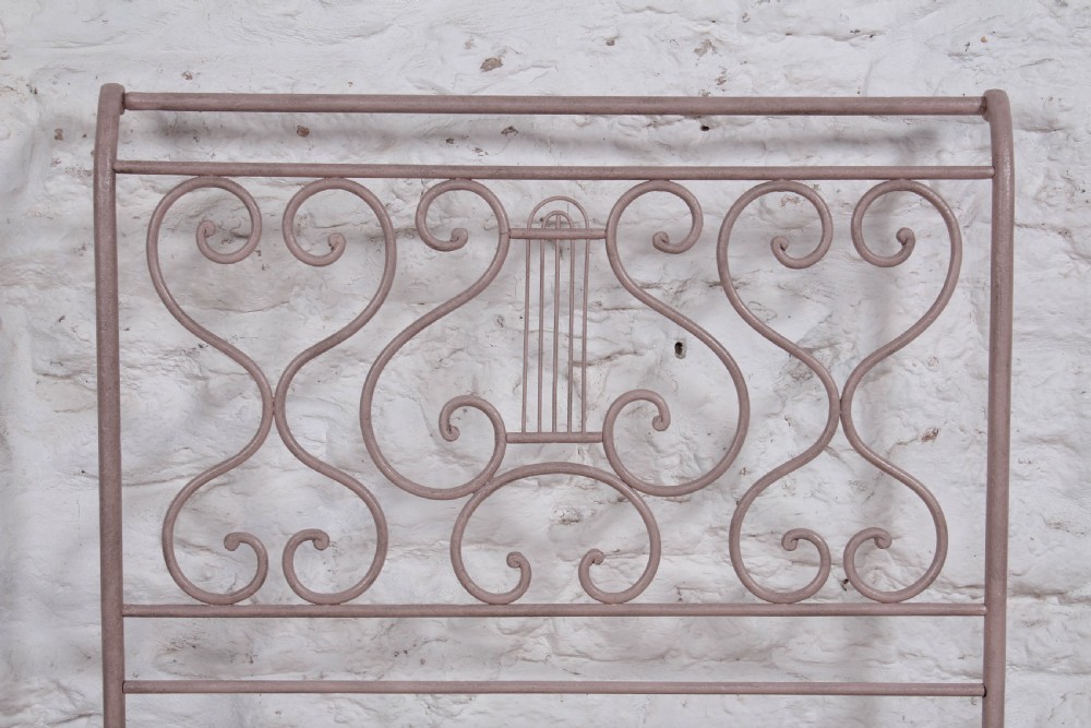 Very pretty forged iron small single bed View IV