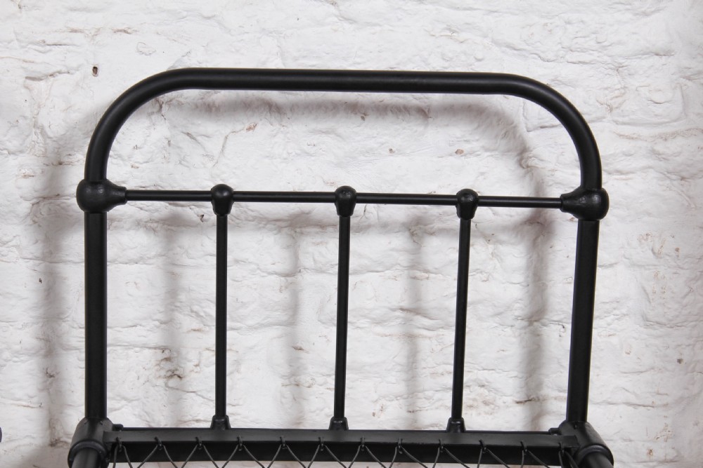 Fab  pair of iron dormitory style small single beds View IV