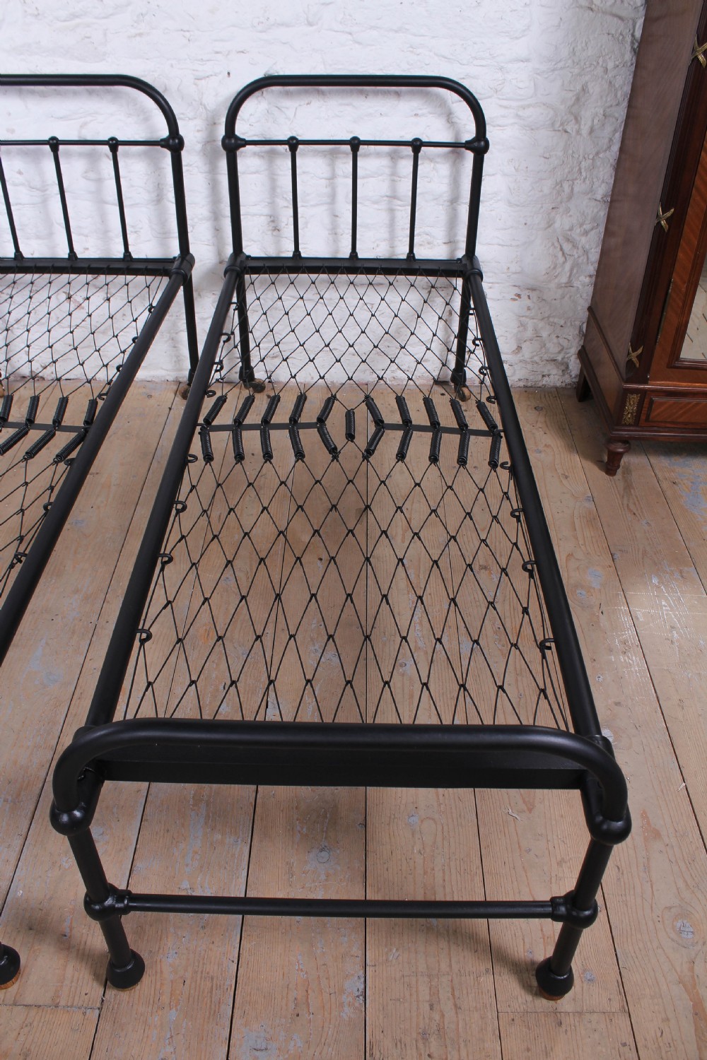 Fab  pair of iron dormitory style small single beds View VI