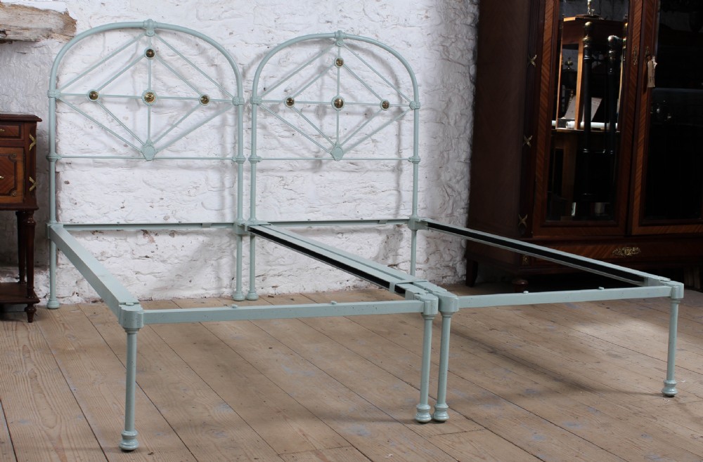 Attractive pair of early Victorian single no end beds (can be joined) View II