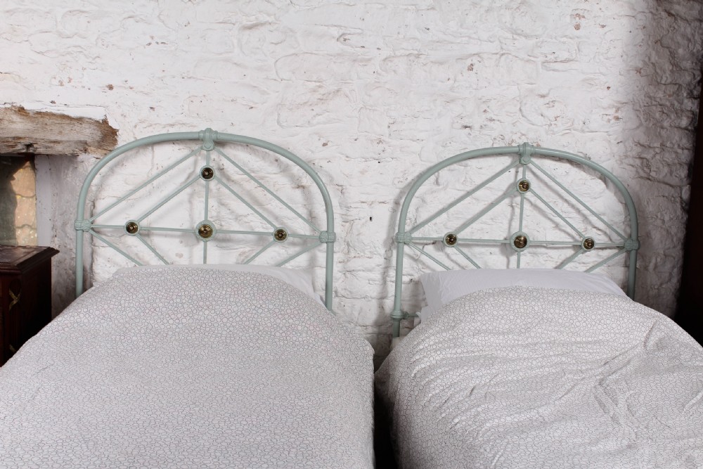 Attractive pair of early Victorian single no end beds (can be joined) View III