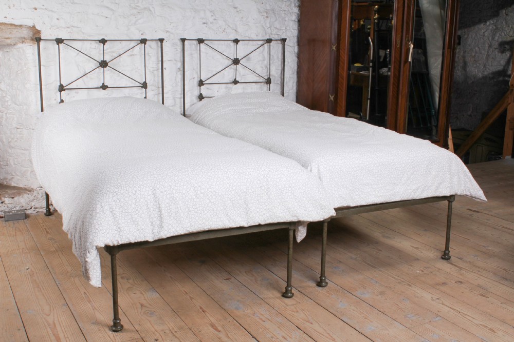 Lovely hand finished pair of single no end beds (can be joined) 
