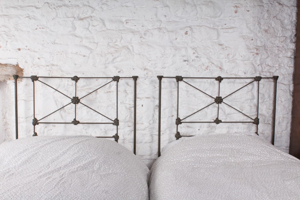 Lovely hand finished pair of single no end beds (can be joined)  View II