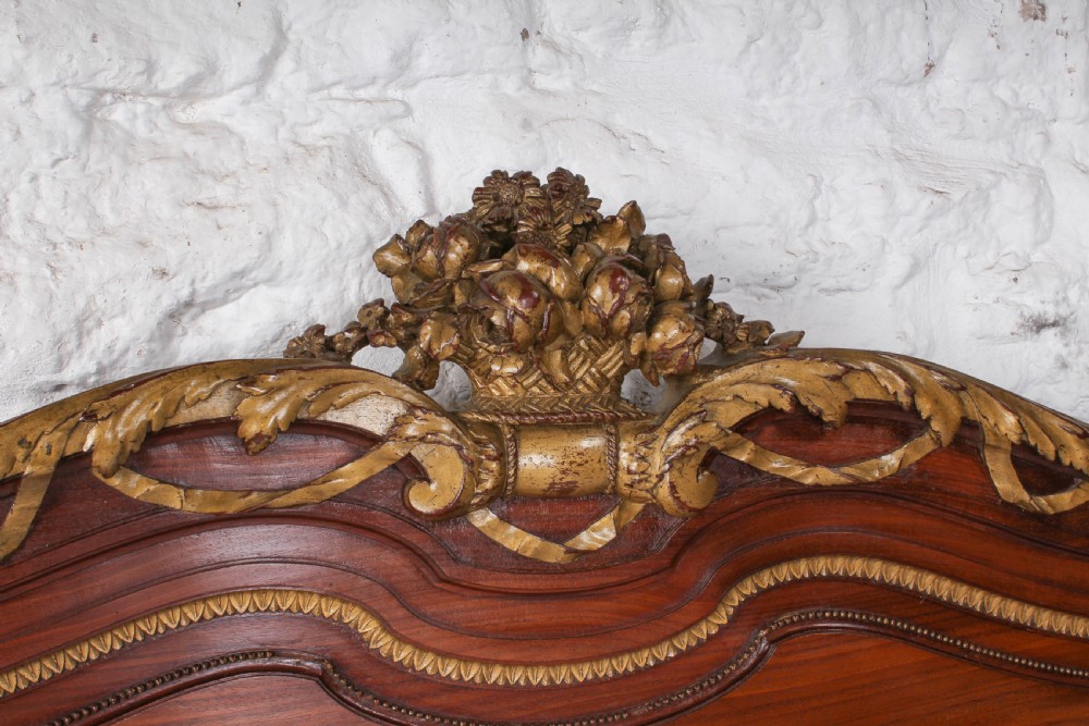 Spectacular quality French mahogany double bed  View IV