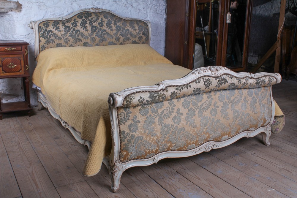 Fabulous early upholstered French king size bed