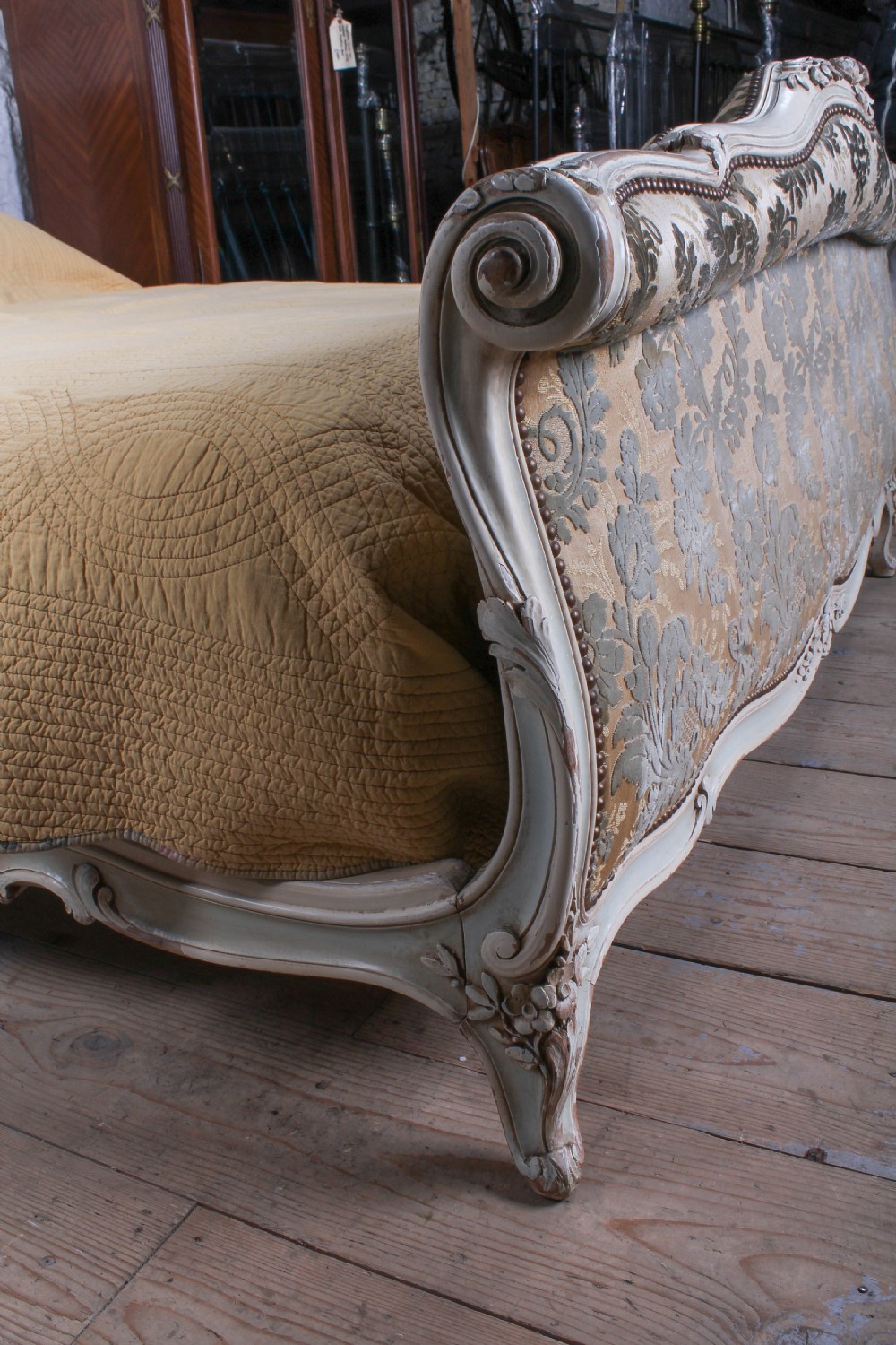 Fabulous early upholstered French king size bed View V