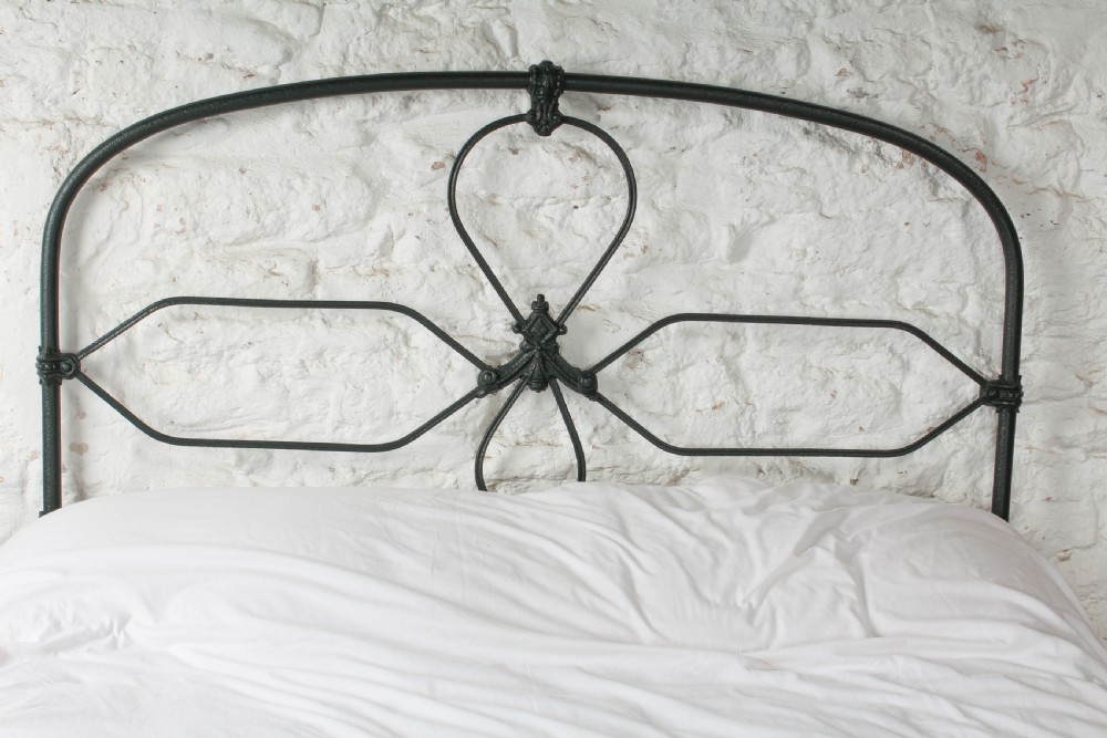 Pleasingly simple Irish all iron no end double bed View II