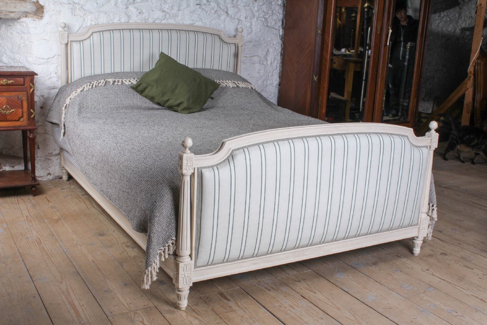 Newly upholstered king size Empire style bed