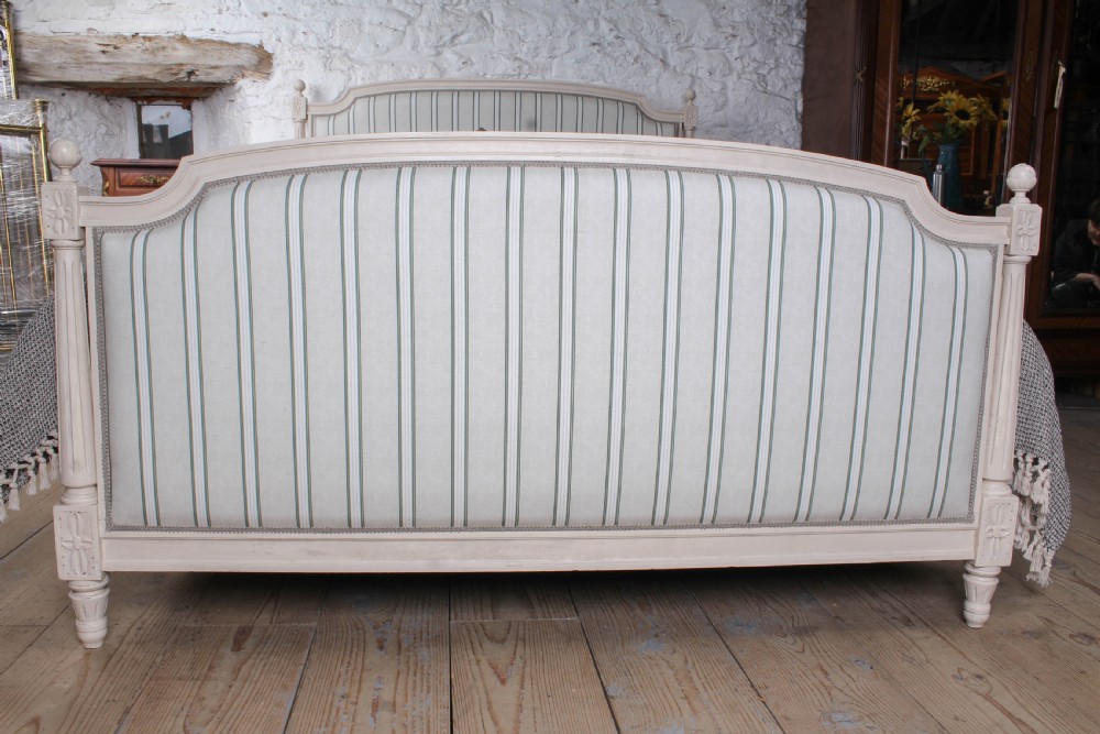Newly upholstered king size Empire style bed View IV