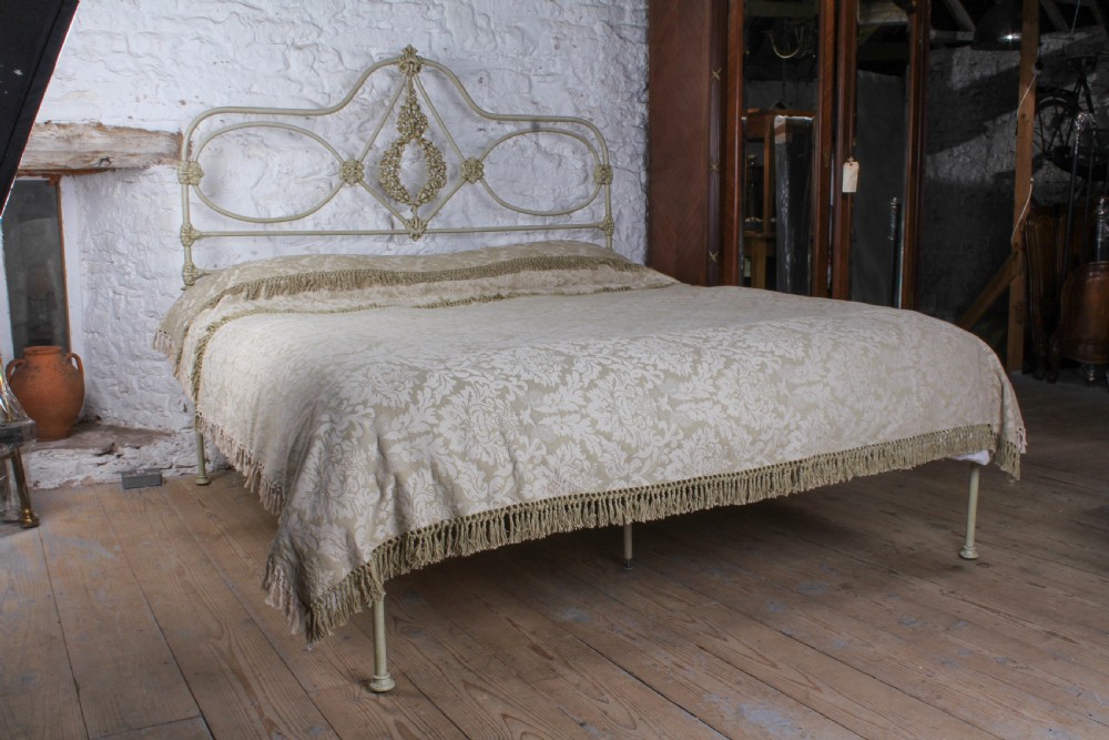 Fabulous super king size all iron Victorian no end bed 
