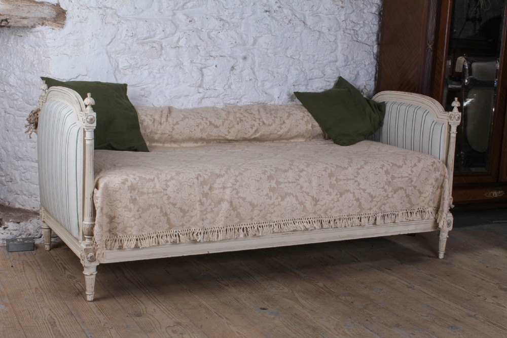 Lovely newly upholstered French day bed View II