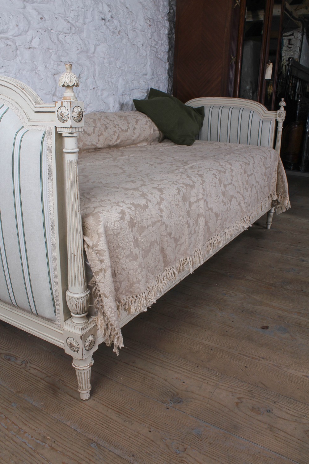 Lovely newly upholstered French day bed View V