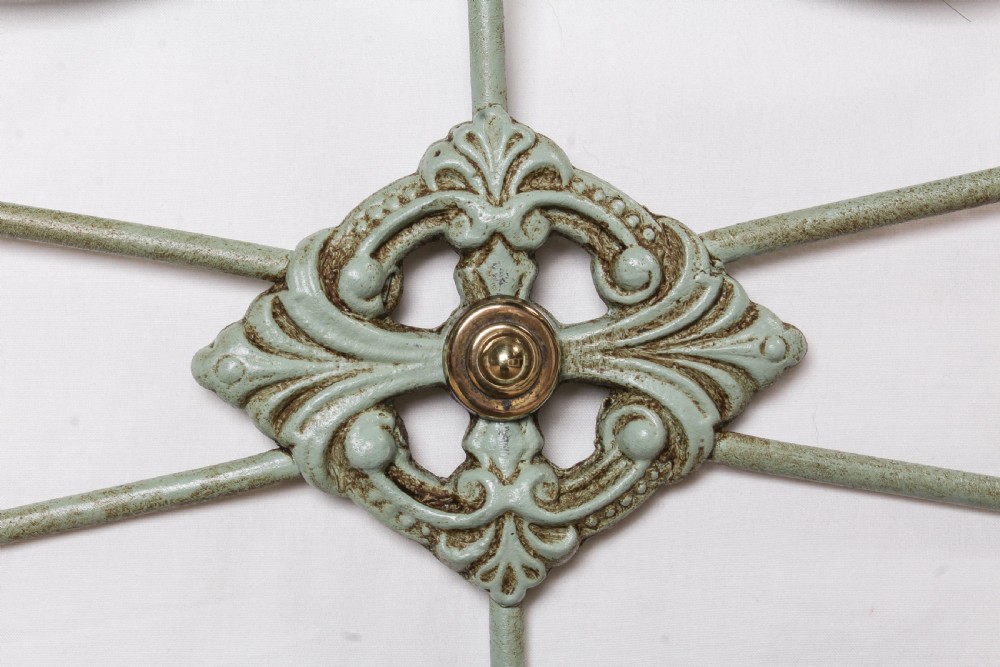 Charming Victorian Iron Kingsize English Bed with Brass Knobs. View VI