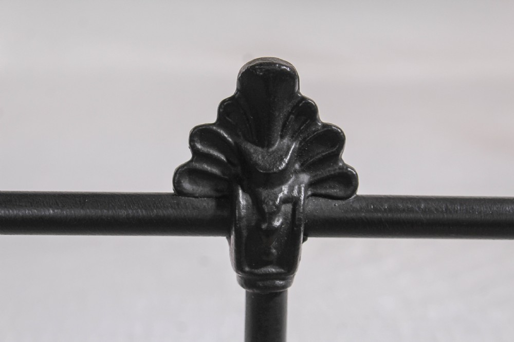 Handsome 6Ft Victorian black and brass bed  View VI