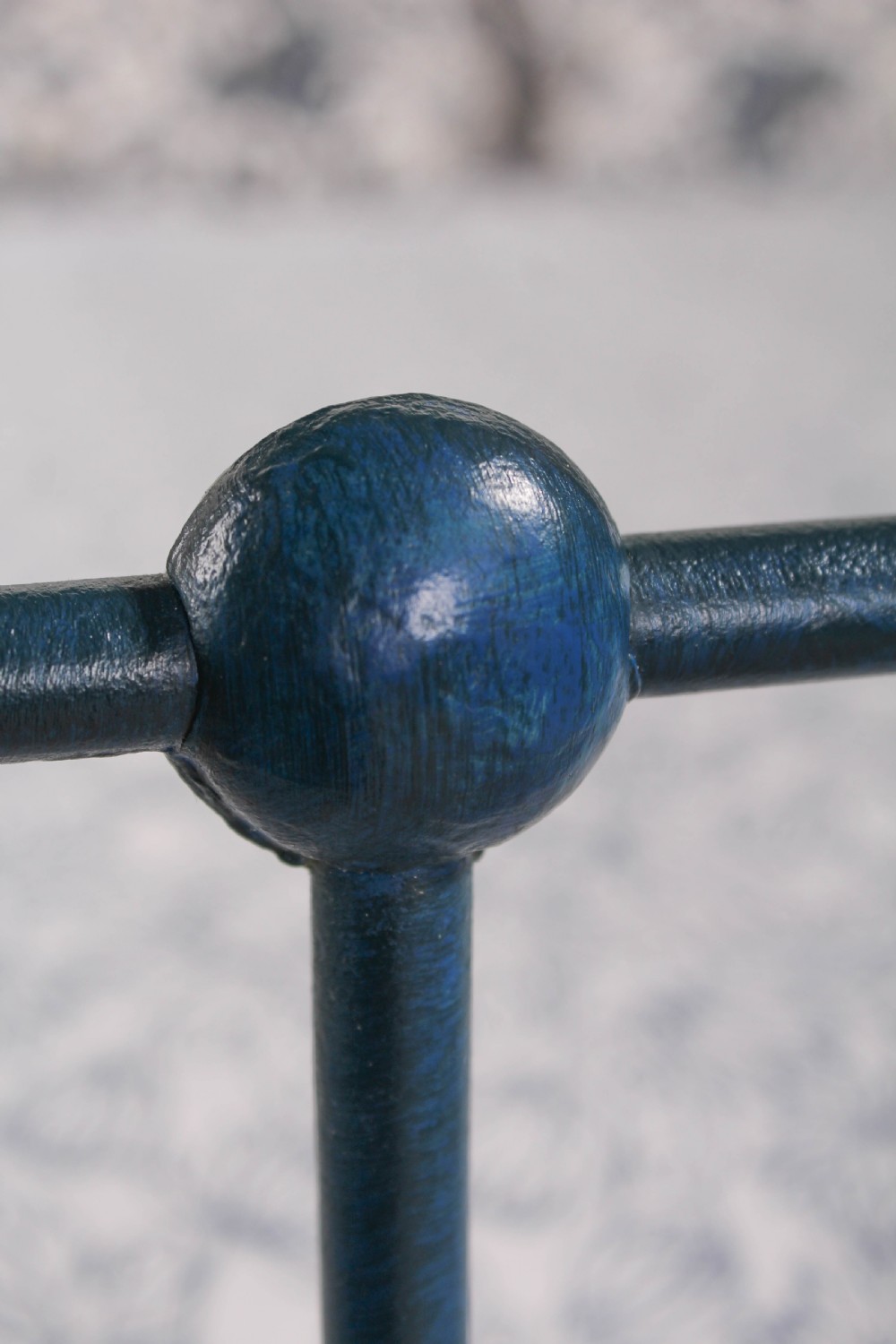 Classic Edwardian dip rail brass and iron double bed View V