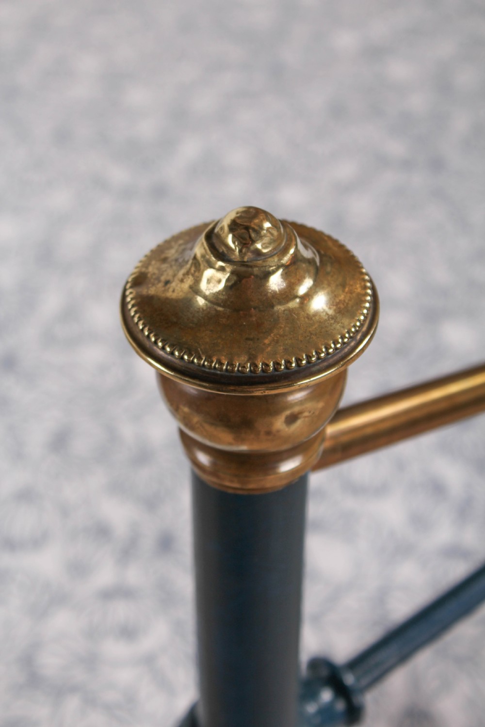 Classic Edwardian dip rail brass and iron double bed View VII