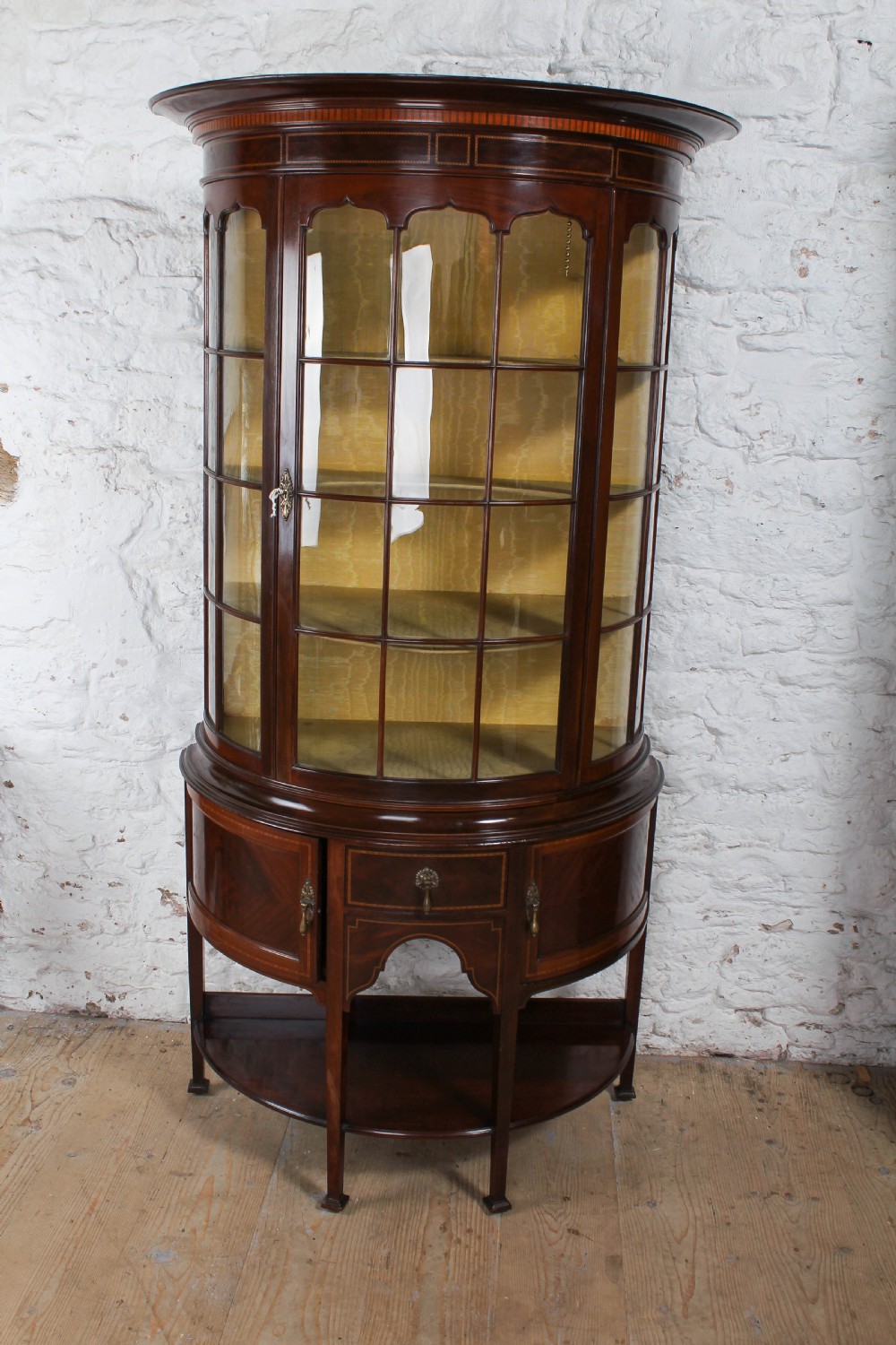 Regency style Edwardian Demi lune display cabinet/vitrine View IV