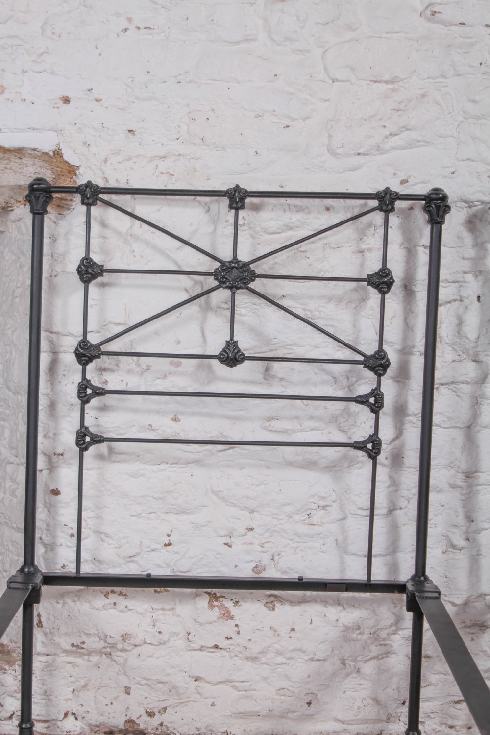Lovely hand finished pair of iron single no end beds (can be joined)  View IV