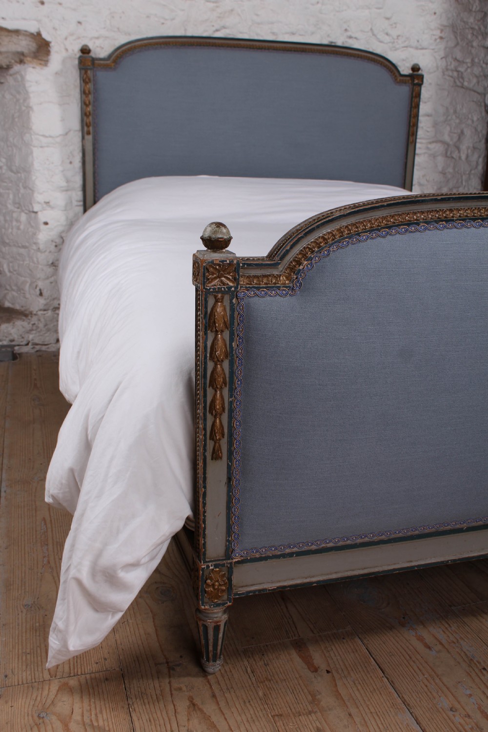 Gorgeous newly upholstered Empire styling size bed View IV