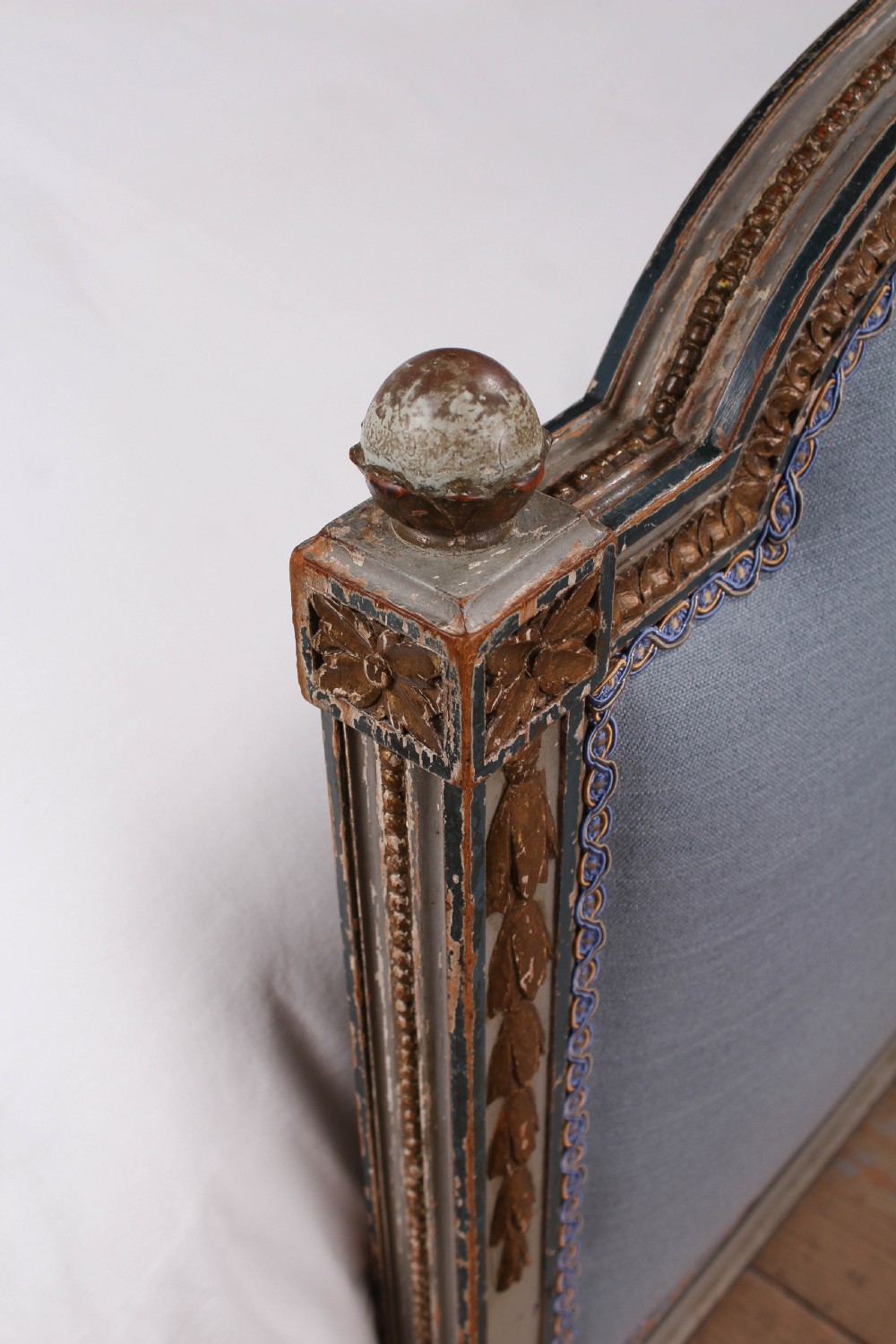 Gorgeous newly upholstered Empire styling size bed View VI