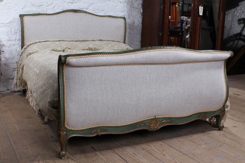 Newly upholstered French Lit Bateau 