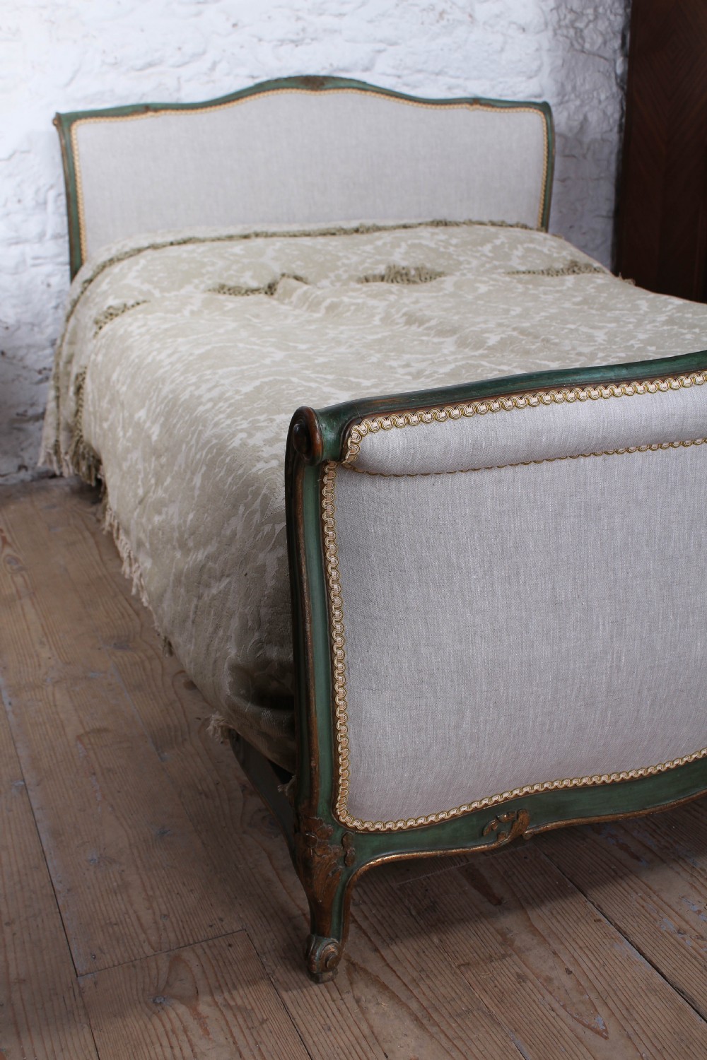 Newly upholstered French Lit Bateau  View V