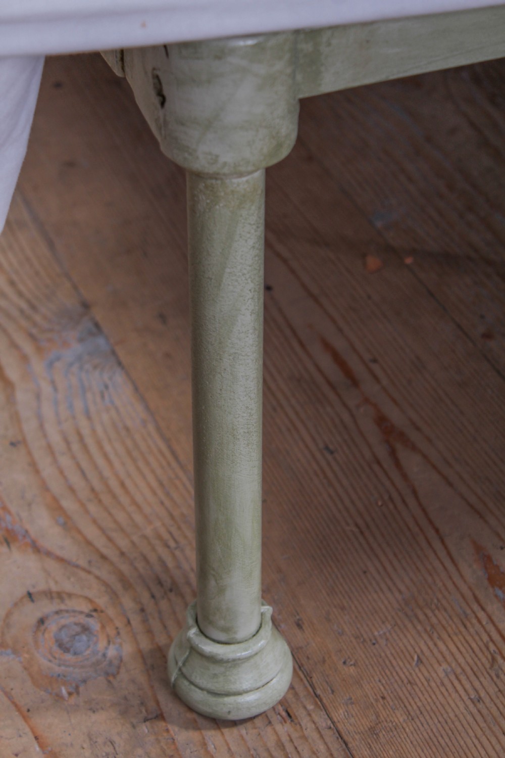 Pretty pale green classic Victorian no end double bed View V