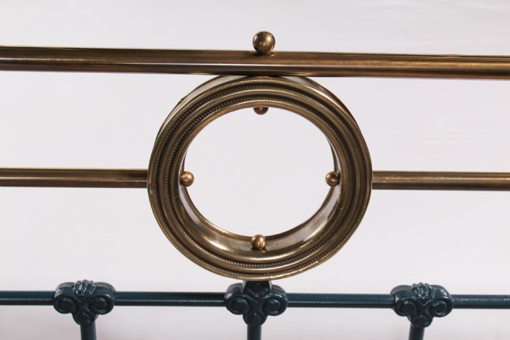 Unique classic Victorian king size brass and iron bed View III