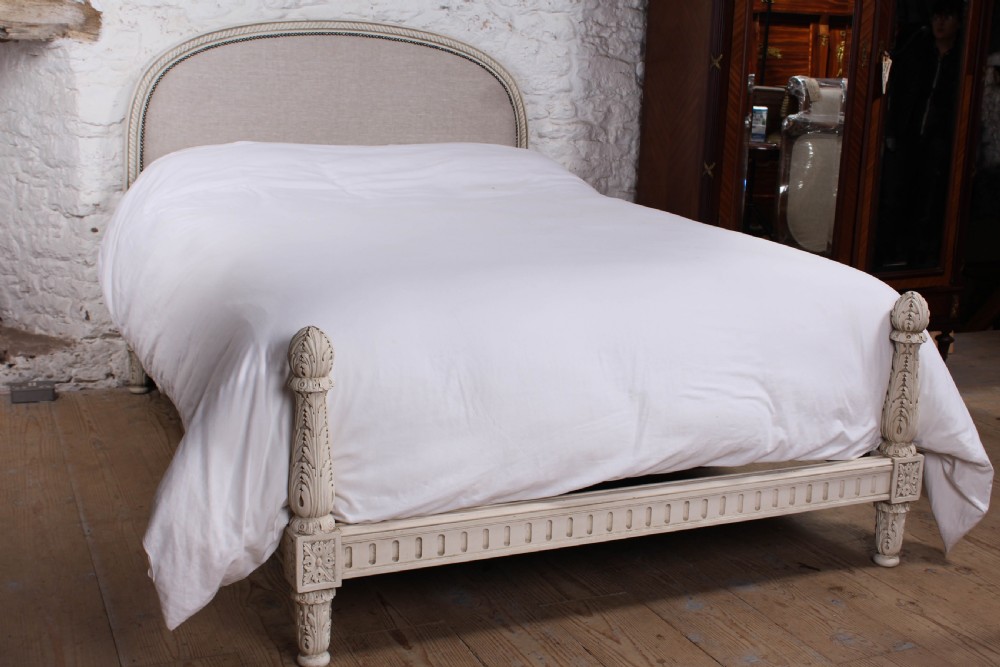 French newly upholstered low foot end king size bed  View VI