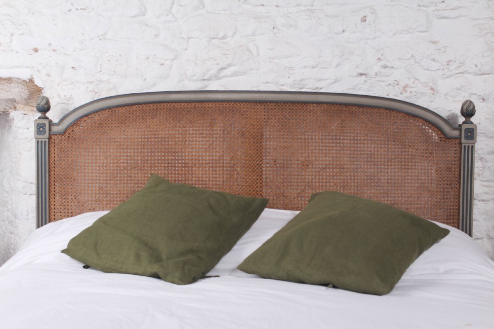 Attractive Caned king size bed with fluted posts  View III