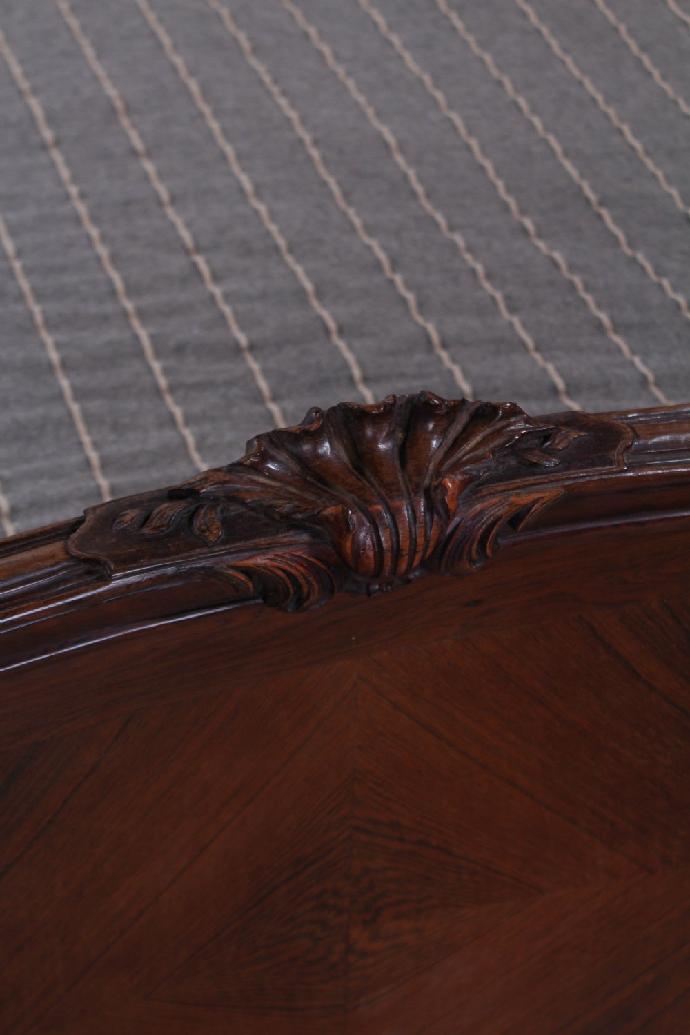 Lovely quality rosewood Louis XV style double bed View V