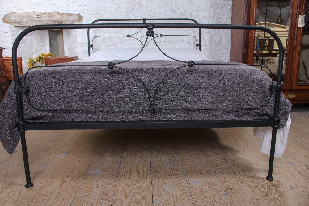Pleasingly simple Irish all iron king size bed View III