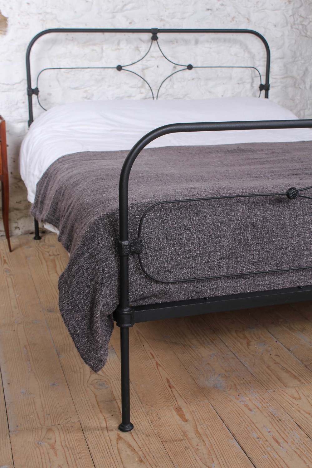 Pleasingly simple Irish all iron king size bed View VI