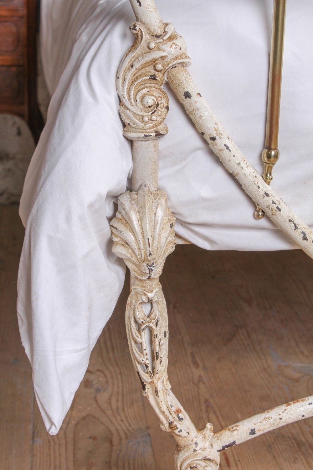 Rare and Unique Victorian American Brass and Iron Double Bed View IV