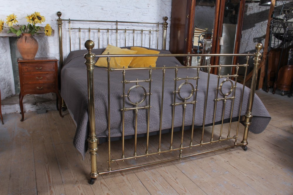 Exquisite All Brass Super king Bed With Interesting Ring Detail.  View II