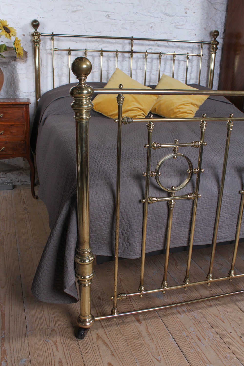 Exquisite All Brass Super king Bed With Interesting Ring Detail.  View III